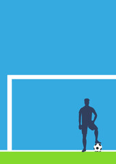 Great simple editable soccer keeper or GK vector background design for any media	