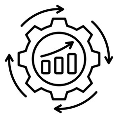 Continuous Improvement Outline Icon