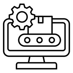 Production Technology Outline Icon
