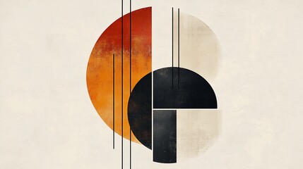 Abstract geometric shapes, modern design