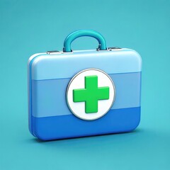 Obraz premium First-Aid Kit: A Simple, Clean 3D Render