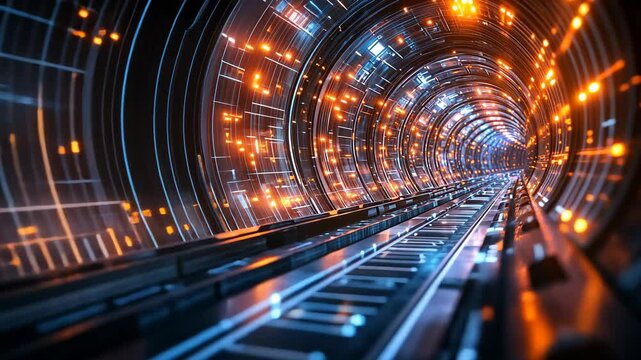 Futuristic Hyperloop Tunnel: A Journey Into Tomorrow's Transportation