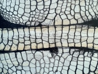 The texture of the snake's skin.