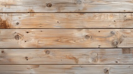 Fototapeta premium Wooden planks with natural grain and texture create a rustic and warm background for various design purposes.