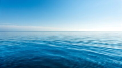Obraz premium Calm ocean, blue water, clear sky