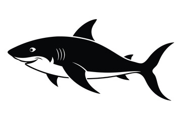 Obraz premium Shark silhouette vector