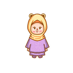 Muslim girls wearing cute Muslim clothes
