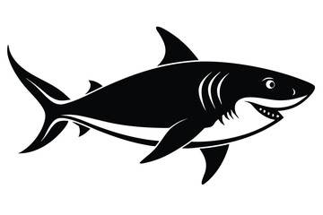 Obraz premium Shark silhouette vector
