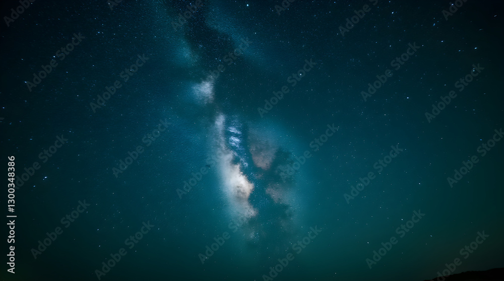 Wall mural teal blue milky way night sky stars astrophotography