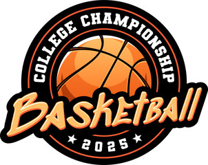 Basketball club logo. Basketball club emblem, design template