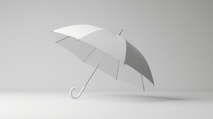 white umbrella isolated on white