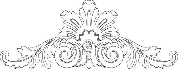 sketch vector silhouette illustration icon symbol carving ornament decoration accessory floral classic vintage 