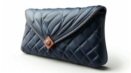 black leather bag isolated