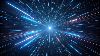 Fototapeta premium Abstract light streaks, futuristic tunnel, speed, energy