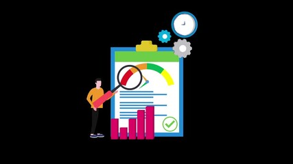 Credit score 2d animated video 
