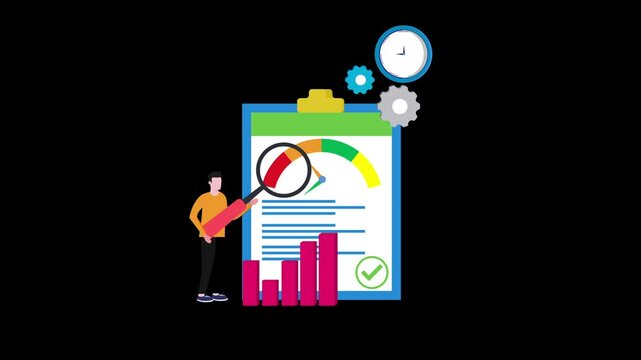 Credit score 2d animated video 