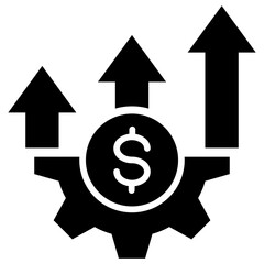 Increase Revenue Glyph Icon