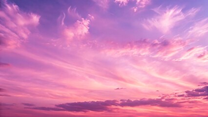 Fototapeta premium Pink and purple sunset sky with clouds