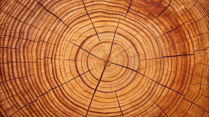 Naklejka premium Close up of tree rings showing age and growth.