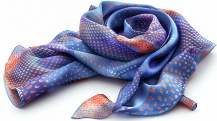 blue scarf isolated on white