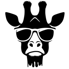 Cool giraffe portrait