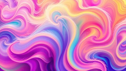 Abstract Swirls of Pastel Colors Flowing and Blending Together Nicely