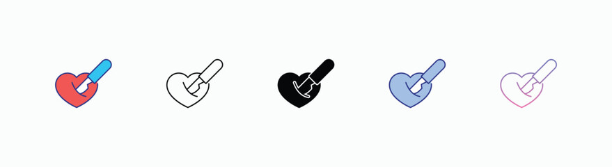 Surgical Scalpel icons set in different style vector stock 