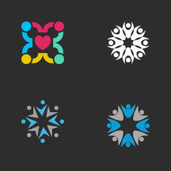 non profit logo designs vector concept. Community & Non-Profit business logo