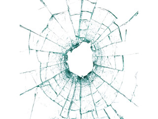 Obraz premium broken glass with hole