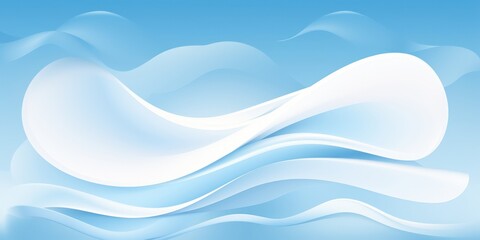 Fototapeta premium Abstract waves on blue. Light, airy, and serene for backgrounds