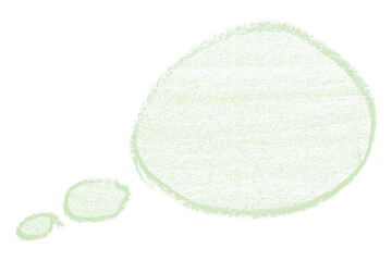Separate green speech bubble on transparent background
