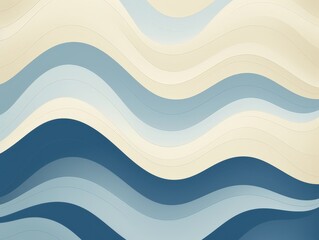 Abstract wavy background in blue and beige for web design, presentation, or posters