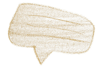 Separate light brown speech bubbles on transparent background.