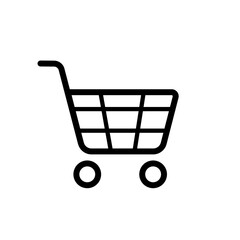 Shopping cart, e-commerce shopping basket – vector icon