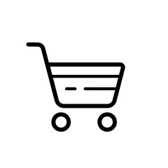 Shopping cart, e-commerce shopping basket – vector icon