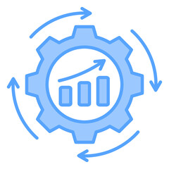 Continuous Improvement Blue Icon