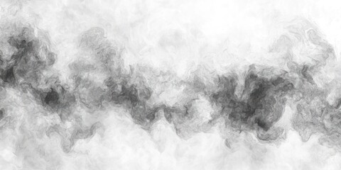 Abstract Black and White Texture of Smoke Clouds and Shadows