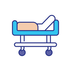 Hospital Bed Icon vector stock illustration