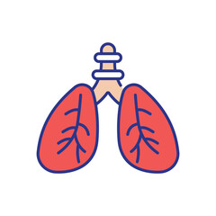 Lungs Icon vector stock illustration