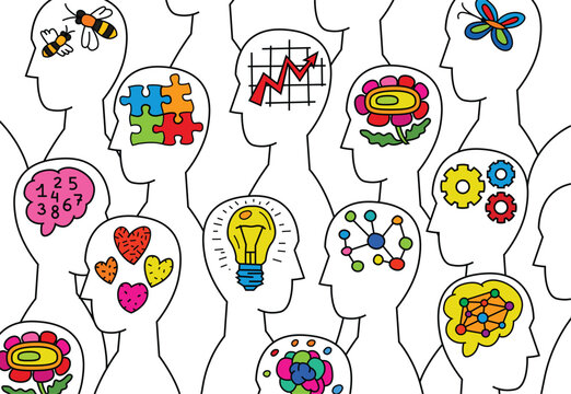 Human mind and experience diversity. Neurodiversity, autism acceptance