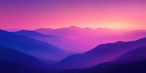 Fototapeta premium Serene Purple Mountain Range Sunset Landscape Breathtaking Nature Photography