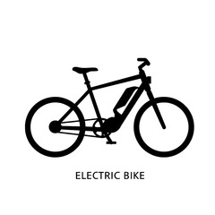 electric bike icon isolated on white