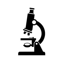 minimalist microscope logo isolated on white