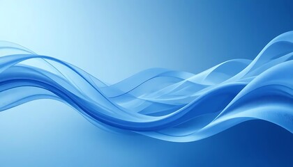 Obraz premium Modern Abstract Blue Wave Design for Technology and Digital Business Presentations