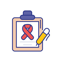 Cancer Report Icon vector stock illustration