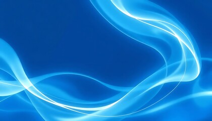 Abstract blue wave background with flowing curves and smooth gradients