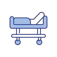 Hospital Bed Icon vector stock illustration