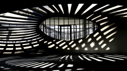 Naklejka premium Dramatic Shadows Creating Abstract Patterns in Light