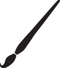 Paint brush silhouette icon vector illustration