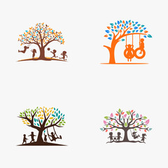 childcare logo design. daycare logo design vector Template